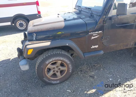2001 Jeep Wrangler Sport из США, поврежденный, VIN 1J4FA49S01P375327